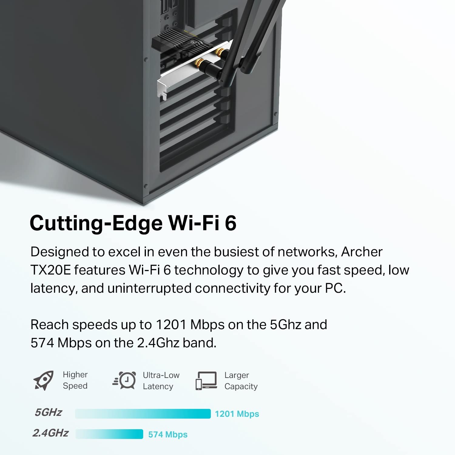 Amazon | TP-Link AX1800 Wi-Fi 6 Bluetooth 5.2 PCIe Adapter for PC